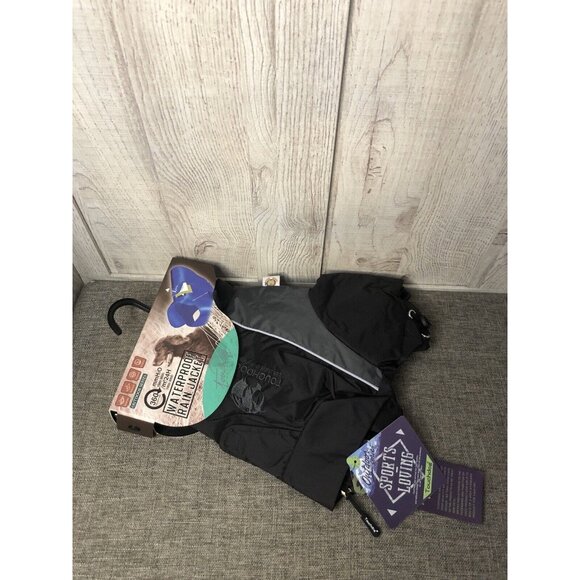 Touchdog Black Waterproof Full Body Rain Jacket Dog Pet Size Medium - Picture 3 of 6